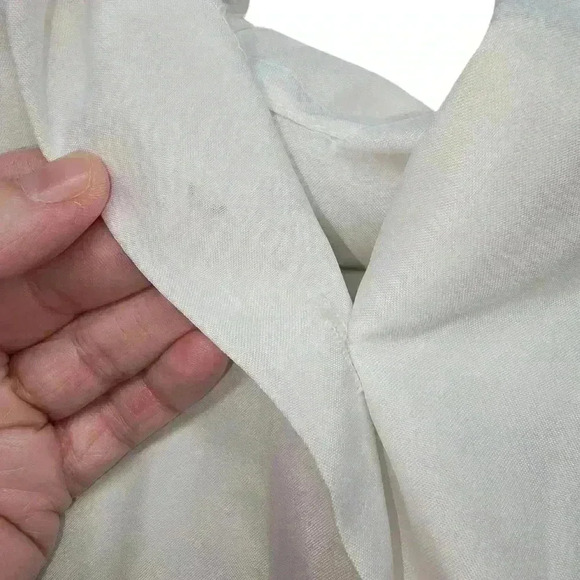 Vintage Classic Fashions Classic White Sheer Button Up Shirt Size 14 *Read* - Picture 13 of 16